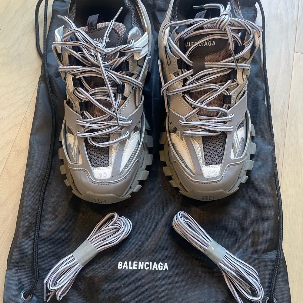 Balenciaga Gray and Brown Sneakers
